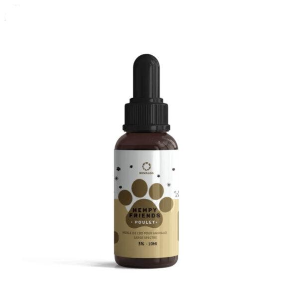 Huile CBD animaux 3% poulet Novaloa