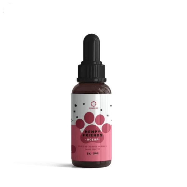 Huile CBD animaux 3% boeuf Novaloa