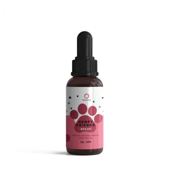 Huile CBD animaux 5% boeuf Novaloa